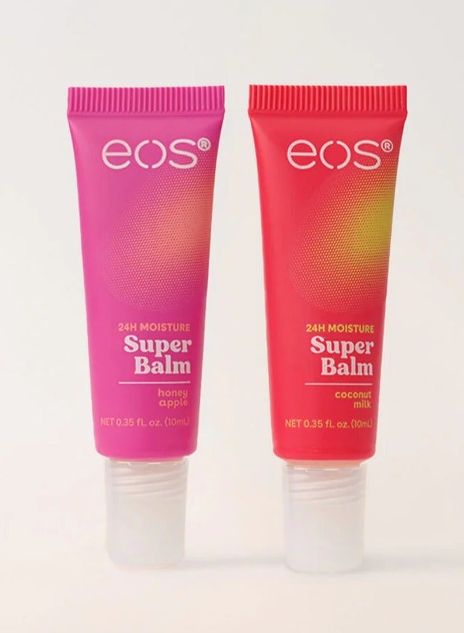 EOS Super Balm 24-Hour Moisture – Coconut Milk, Honey & Apple | Lip Mask, Day or Night Lip Treatment | Made for Sensitive Skin | 3.3 fl oz – 2 Pack - Image 1