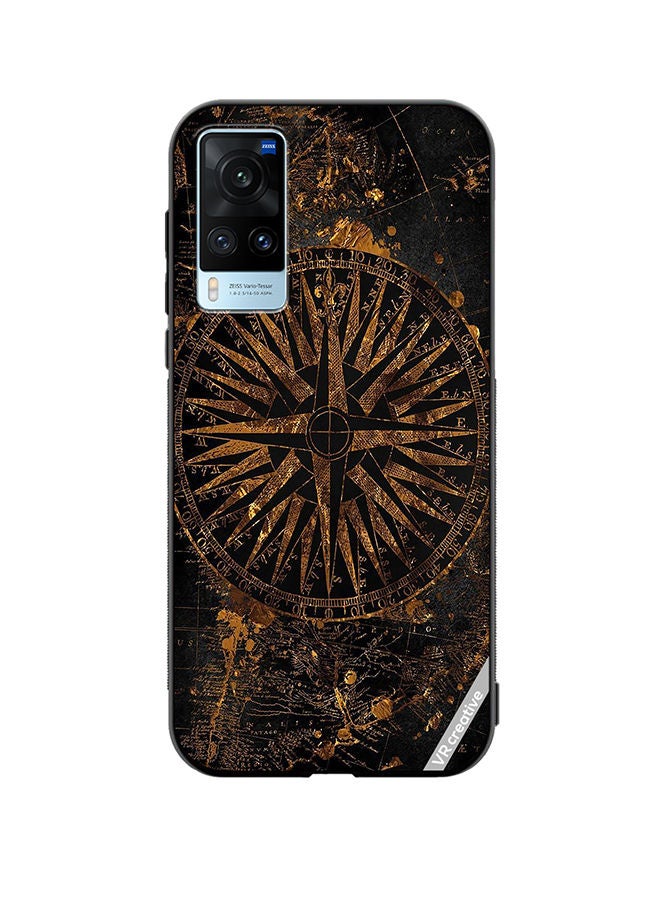 VR CREATIVE Protective Case Cover For Vivo X60 Brown Shield Design Multicolour - Image 1