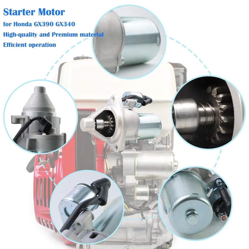 RAROZEEK GX390 Starter Motor for Honda GX340 Electric Start Toro Dingo 11-13HP - Image 4