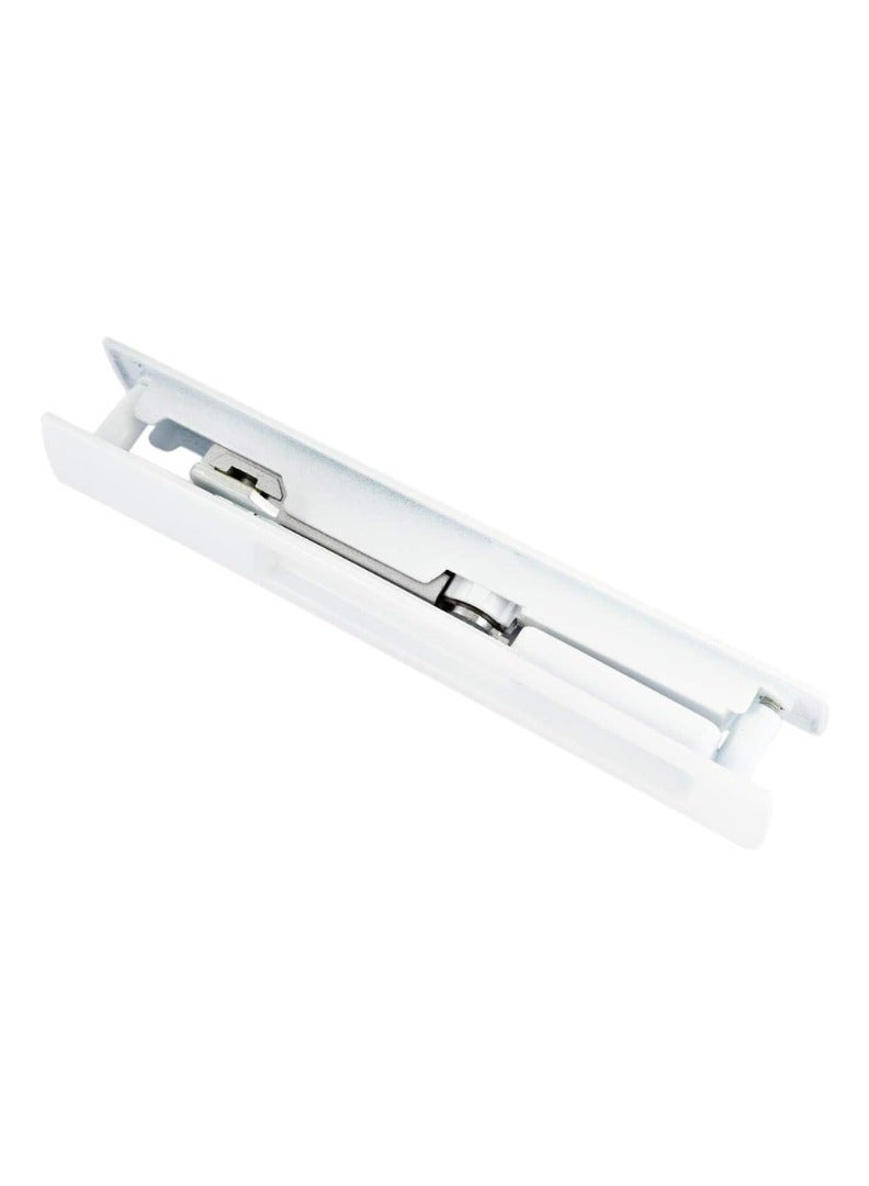 KNP KNP Aluminum Double Face Sliding Lock with Key White Designed for versatility and robust performance, this lock is ideal for cabinets, drawers, and various storage solutions.  - Image 2