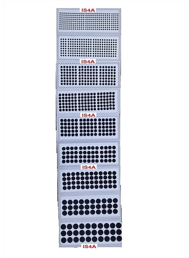 IS4A 916 Velvet Dot Bindi Tattoo Stickers Set of 9 Cards Adhesive Body Jewelry Bindis Bridal face belly Jewels Forehead round bindi for women (Black) - Image 2
