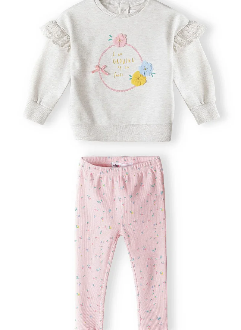 MINOTI Baby Sweatshirt And Rib Legging Set