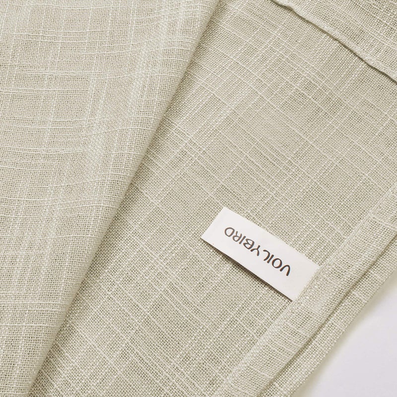VOILYBIRD مجموعة ستائر Voilybird Palma Linen بطول 108 بوصة وشبه شفافة مكونة من لوحتين بحلقة معدنية برونزية (52 بوصة عرض × 108 بوصة طول بيج) - Image 5