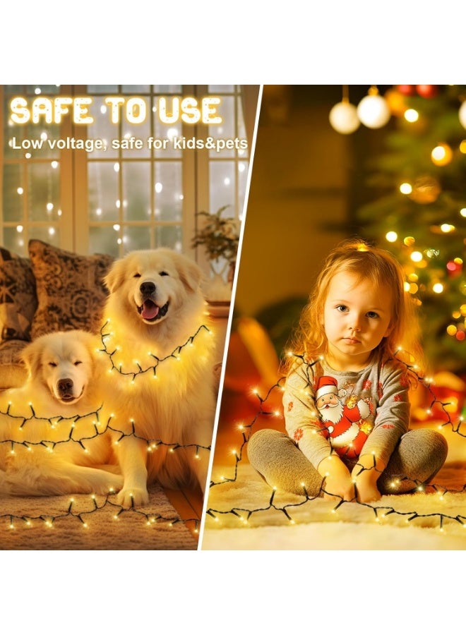 Necomi 100 LED Fairy Lights, String Lights, Battery-Powered Flashing Lights, 10 Meters, 8 Modes, Suitable for Indoor/Outdoor Weddings, Parties, Gardens, Home Decor (Warm White) - Image 2