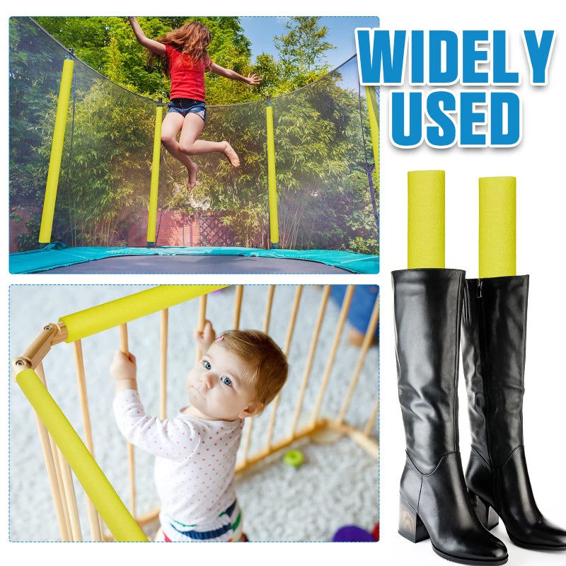 Hanaive 4 Pcs 40 Inch x 4. 1 Inch Jumbo Pool Noodles Bulk Large Swimming Swim Noodles for Floating Craft Projects Pre Slit Clamp Foam Protection Foam Tube Padding Bumper(Yellow) - Image 4