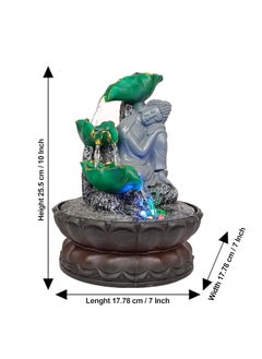 SPLICE SPLICE Buddha Tabletop Waterfall Fountain Meditation Relaxing Indoor Decoration Zen Fountain for Home Office Bedroom Decoration Buddha JI MultiColor  - Image 2
