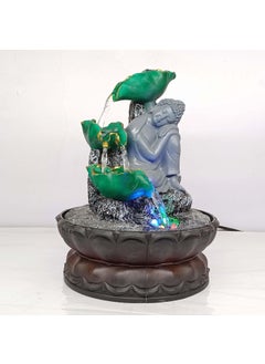 SPLICE SPLICE Buddha Tabletop Waterfall Fountain Meditation Relaxing Indoor Decoration Zen Fountain for Home Office Bedroom Decoration Buddha JI MultiColor  - Image 1