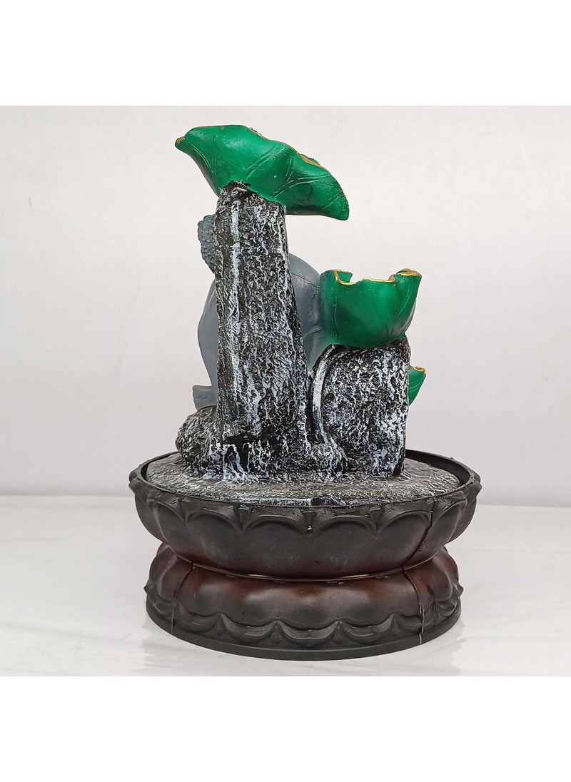 SPLICE SPLICE Buddha Tabletop Waterfall Fountain Meditation Relaxing Indoor Decoration Zen Fountain for Home Office Bedroom Decoration Buddha JI MultiColor  - Image 5