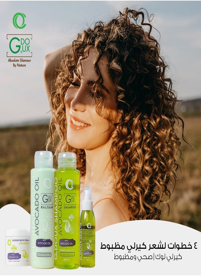 G.DOUX Shampoo Avocado Oil & Hydrolyzed Keratin Clean Hair And Sclap Sulphate Free 400ml  - Image 3