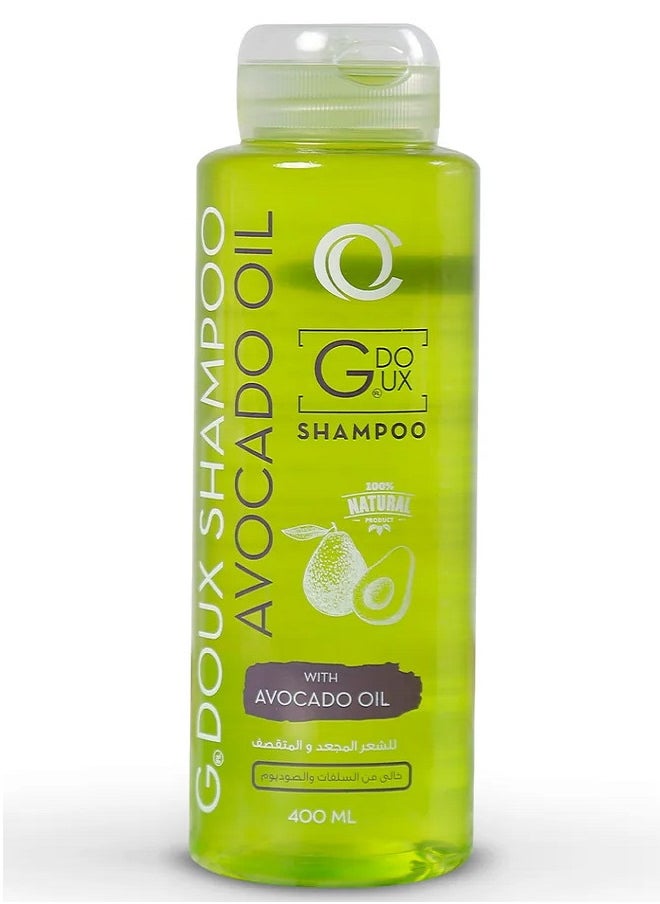 G.DOUX Shampoo Avocado Oil & Hydrolyzed Keratin Clean Hair And Sclap Sulphate Free 400ml  - Image 1