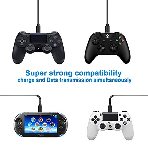 SIOCEN 3Pack 10FT PS4 Charger Cord for Xbox One Controller,PS4 Charging Cable,Micro USB Cable for Xbox One S/X Slim Elite Controller,PlayStation 4 Games,Dualshock 4 Controller Data Sync Cord - Image 2