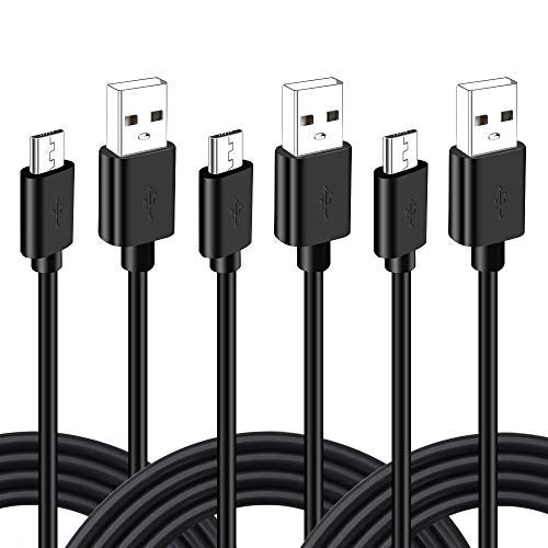 SIOCEN 3Pack 10FT PS4 Charger Cord for Xbox One Controller,PS4 Charging Cable,Micro USB Cable for Xbox One S/X Slim Elite Controller,PlayStation 4 Games,Dualshock 4 Controller Data Sync Cord - Image 1