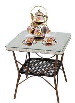 Living Square garden table multi use glass disc 70*70*75cm  - Image 5