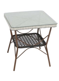 Living Square garden table multi use glass disc 70*70*75cm  - Image 2