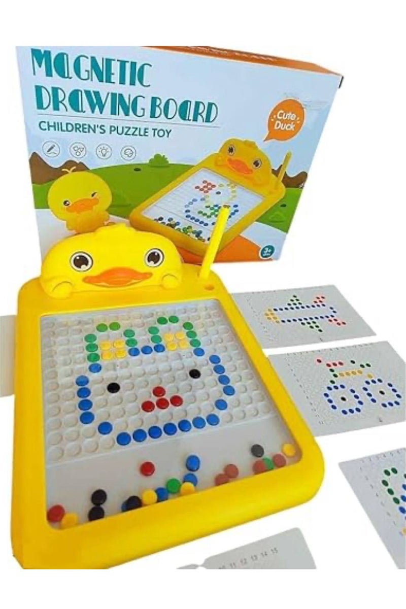 لوحة رسم مغناطيسية للأولاد والبنات مع قلم مغناطيسي والعديد من الخرز، رسم مغناطيسي للأطفال الصغار - Image 2