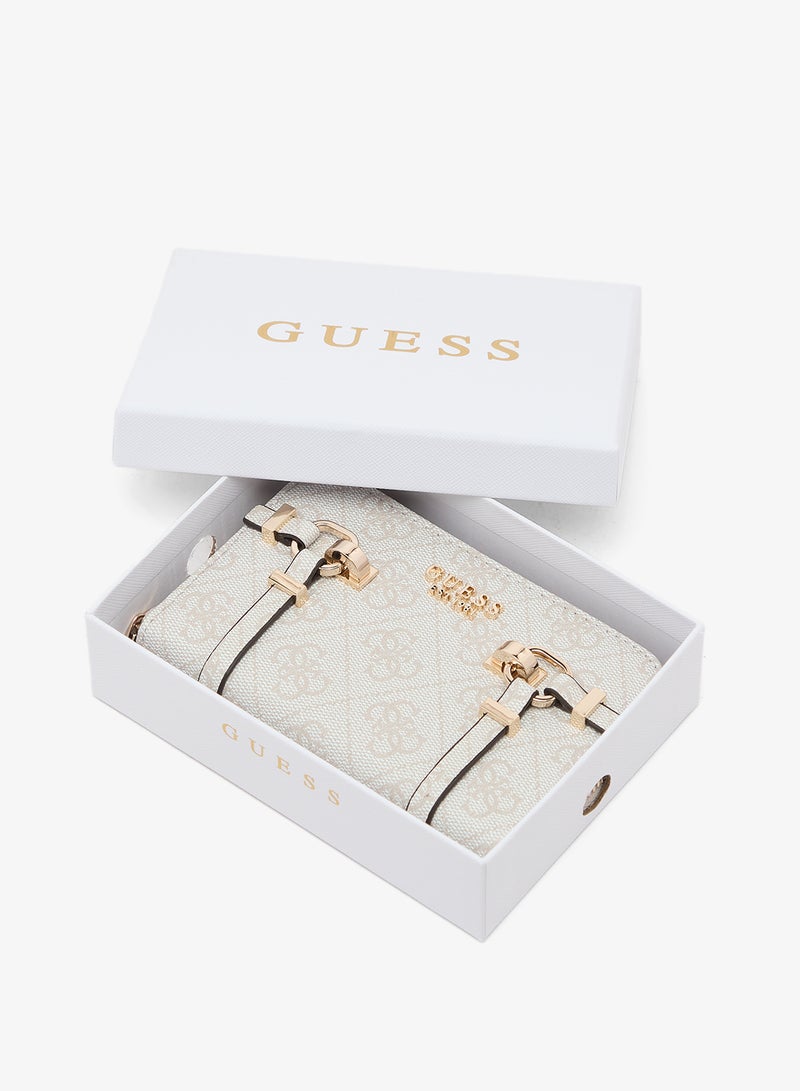 GUESS Leona Logo Medium Zip Around Bi-Fold Wallet - Image 5