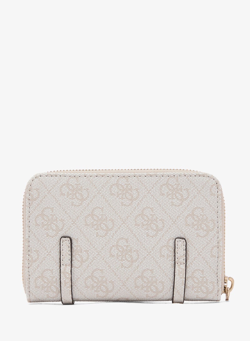 GUESS Leona Logo Medium Zip Around Bi-Fold Wallet - Image 3