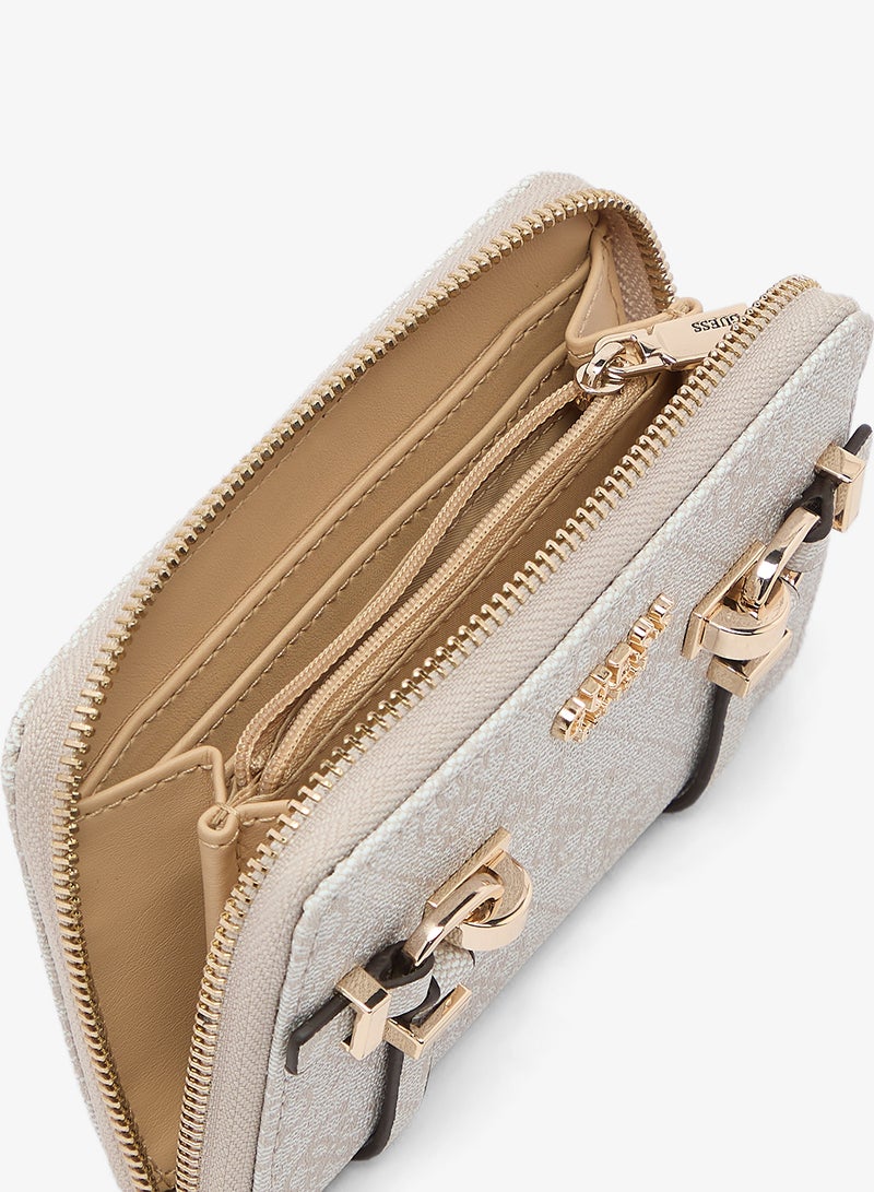 GUESS Leona Logo Medium Zip Around Bi-Fold Wallet - Image 4