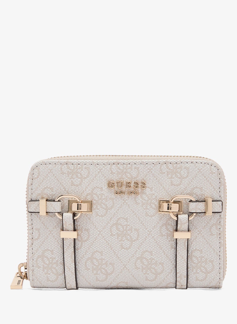 GUESS Leona Logo Medium Zip Around Bi-Fold Wallet - Image 1