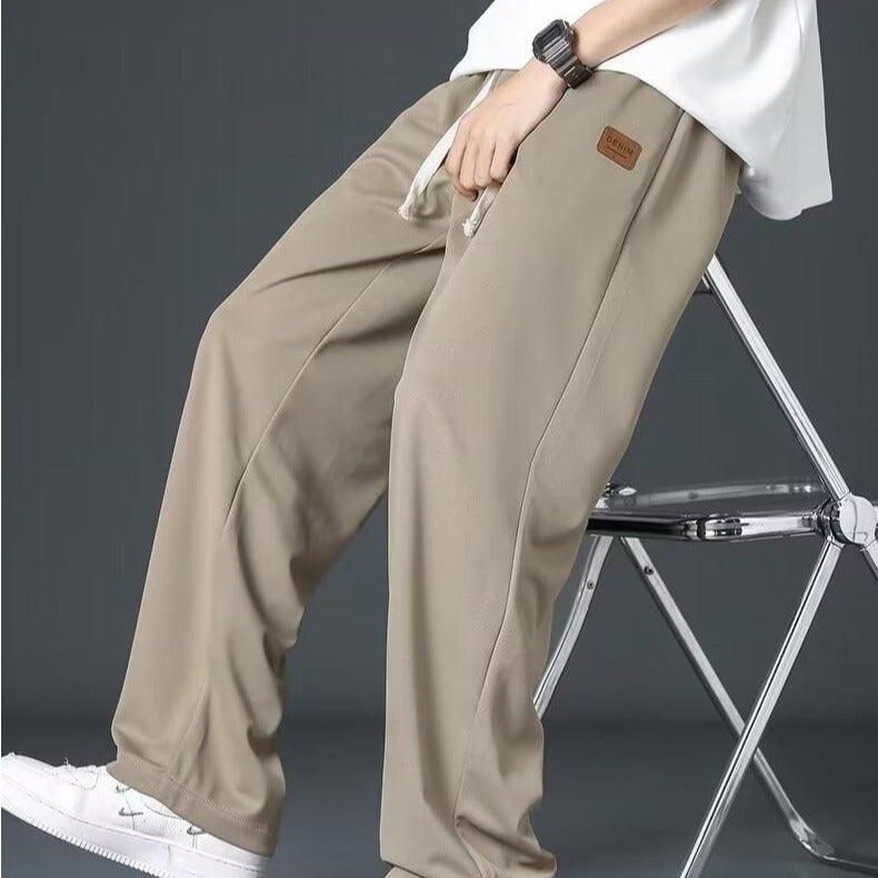 Ice Silk Pants Men'S Summer Thin Loose Straight-Leg Sports Dape Wide-Leg Pants Junior Boys Casual Long Pants - Image 4