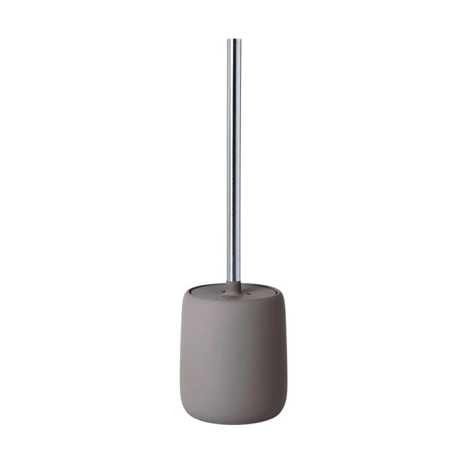 SONO 69047 TOILET BRUSH CERAMICPLASTIC SATELLITE TOILET SET SOFT TOUCH HYGIENIC FREESTANDING TOILET BRUSH HOLDER BATHROOM ACCESSORY H X W X D 39 X 11 X 11 CM