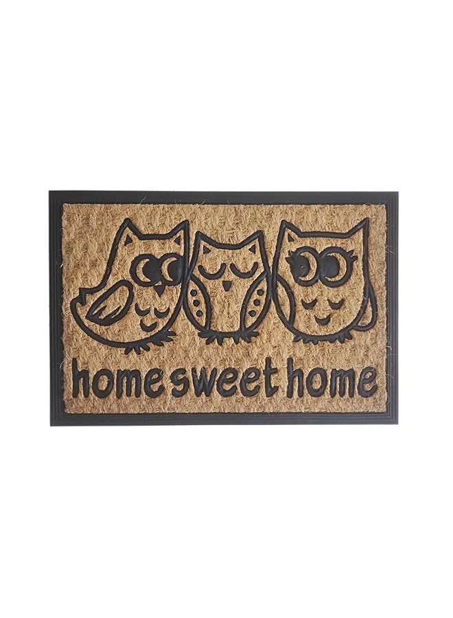 أوركيد سجادة باب طبيعية مصبوبة من خشب بنما مقاس 40×60 سم غير قابلة للانزلاق وممتصة للأوساخ، سجادة أرضية للباب الأمامي والخلفي مصنوعة من ألياف جوز الهند الطبيعية بنسبة 100% ومقاومة للعوامل الجوية، سجادة مدخل Rb 6171 - Image 3