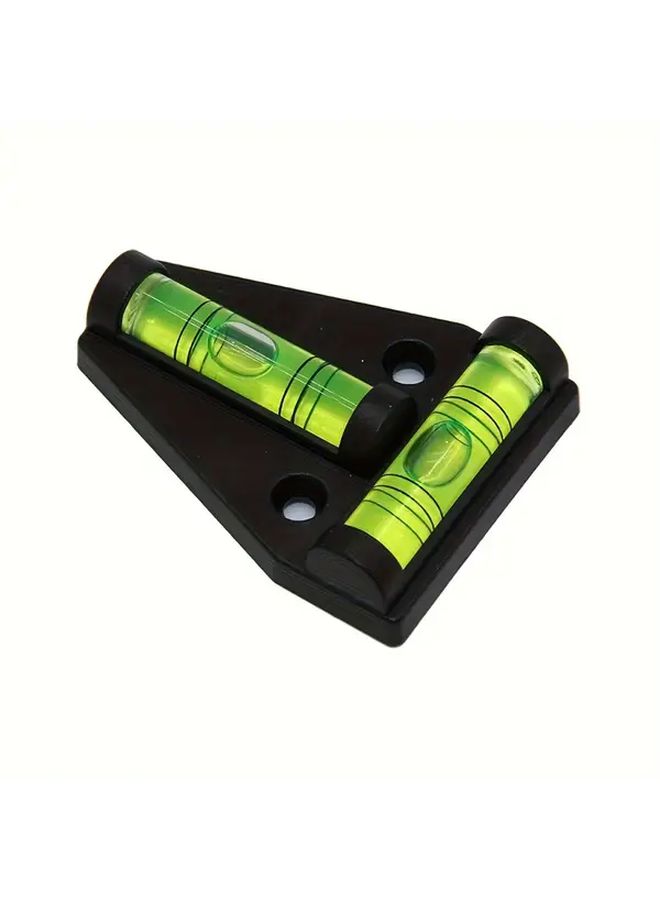 1pc Orange Compact T Type Magnetic Level With Dual Bubble Levels Acrylic Mini Level Easy Mounting Hole Black Yellow Stripe Design Precision Measurement - Image 5