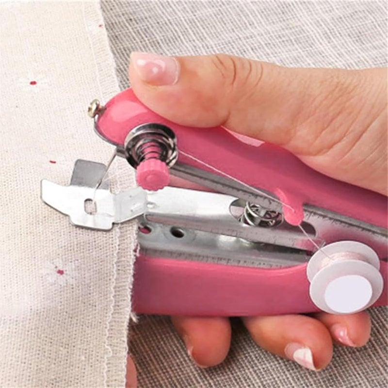 Mini Handheld Sewing Machine Portable Manual Tool for Silk Curtains Clothing Beginners - Image 4