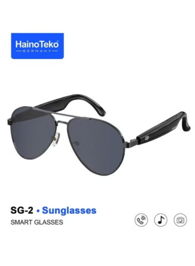Haino Teko SG-2 Smart Sunglasses for Men – Bluetooth Audio Wireless Smart Glasses with Touch Control, UV Protection, Built-in Speakers, Hands-Free Calling, Stylish and Lightweight Eyewear for Outdoor Activities, Driving, and Daily Use - Image 1