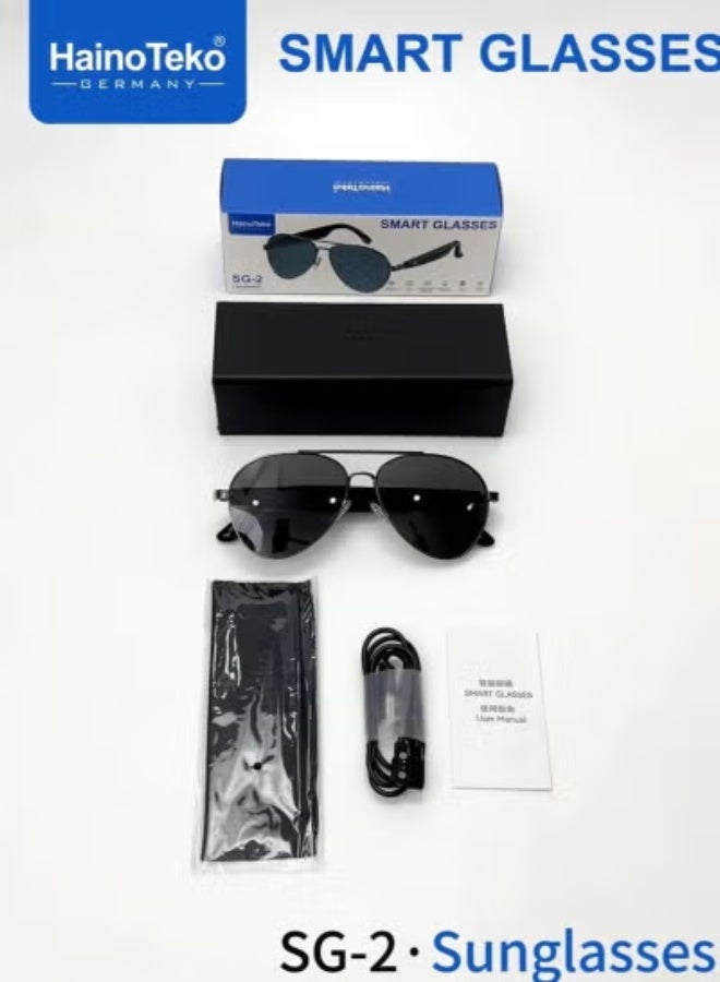 Haino Teko SG-2 Smart Sunglasses for Men – Bluetooth Audio Wireless Smart Glasses with Touch Control, UV Protection, Built-in Speakers, Hands-Free Calling, Stylish and Lightweight Eyewear for Outdoor Activities, Driving, and Daily Use - Image 5