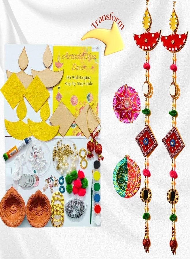 مجموعة ديكور ضياء فنية من HOBBYHUT® DIY | مجموعة الرسم والتعليق على الحائط من ديا | ديكور منزلي احتفالي مصنوع يدويًا - Image 3