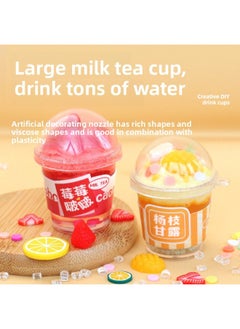 Generic Mr. Toy Handmade DIY Series Milk Tea Cup Creative Cream Glue Handmade DIY Little Mage Girl Gift-Color:Mr. Toys DIY Mini Handmade Food Toys-18-piece Set  - Image 4