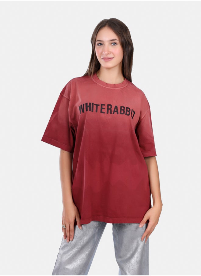 WHITE RABBIT - Slip On Oversized Cotton T-Shirt - Image 1