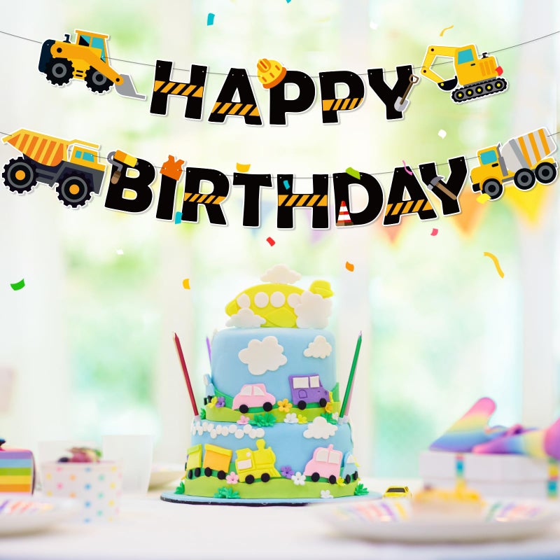 Faisichocalato DIY School Bus Happy Birthday Banner, Birthday Party Garland for Kids Yellow Bus Birthday Party Decorations, Back to School Banner Party Supplies - Image 5