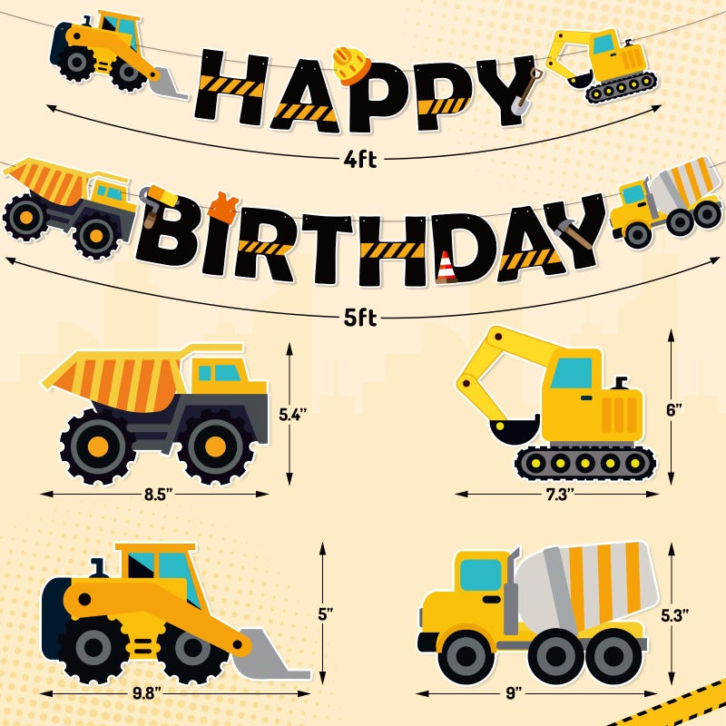 Faisichocalato DIY School Bus Happy Birthday Banner, Birthday Party Garland for Kids Yellow Bus Birthday Party Decorations, Back to School Banner Party Supplies - Image 2