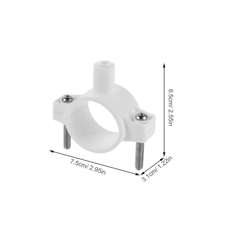 2Pcs White PVC U Shaped Saddle Valve For Under Sink RO System Wastewater Drainage - Image 3