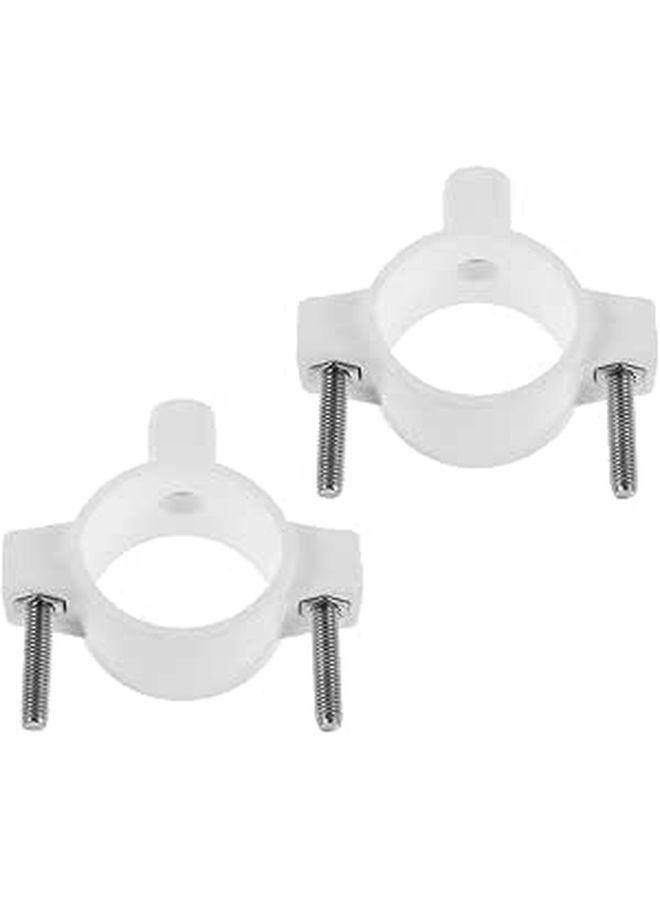 2Pcs White PVC U Shaped Saddle Valve For Under Sink RO System Wastewater Drainage - Image 1
