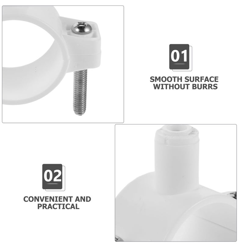 2Pcs White PVC U Shaped Saddle Valve For Under Sink RO System Wastewater Drainage - Image 4