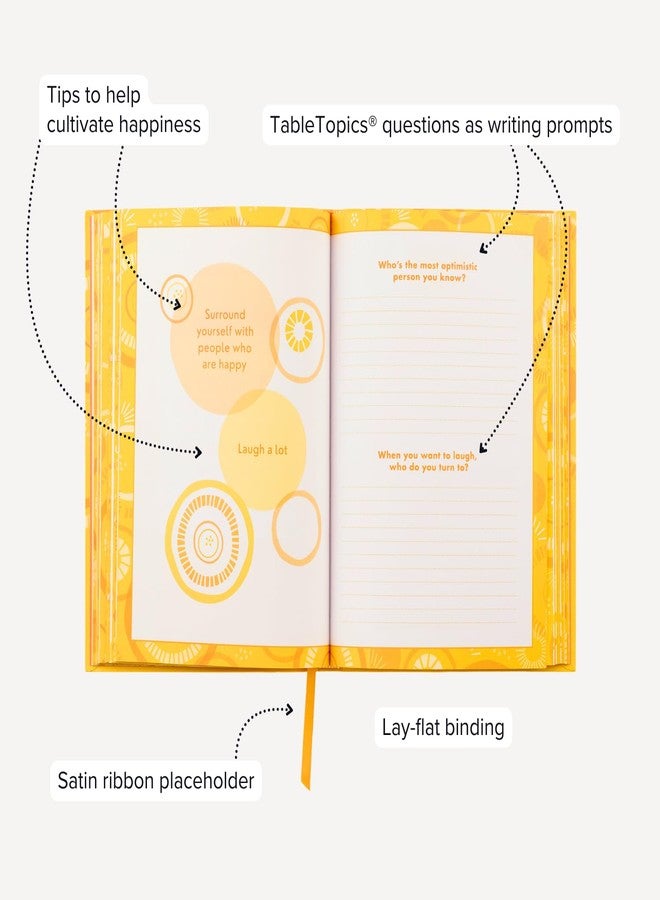 TableTopics Happiness Prompted Journal - Reflection Notebook with Questions, Quotes, Tips, & Guided Activities for Positive Thinking, Improved Mood, Wellness, Self-care Journal with Prompts for Women - Image 5