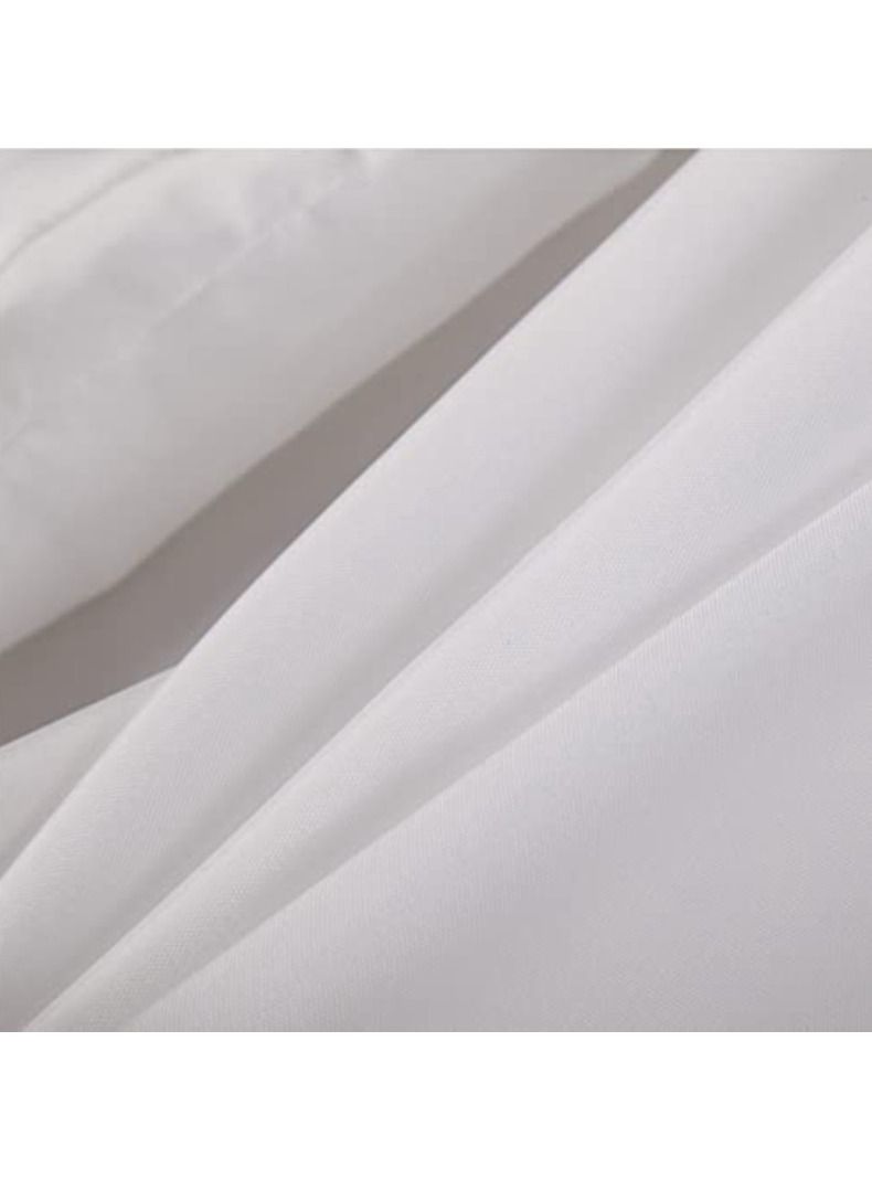 Rubik Shower Curtain Plain White Thick Fabric European Style Waterproof Mildew-proof No Smell with 12 Plastic Hooks for Bathroom (180 x 180cm) White  - Image 5
