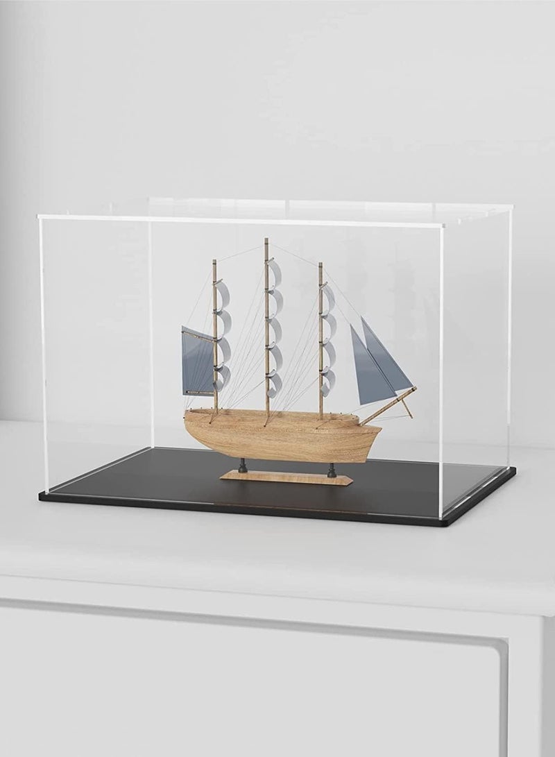 TPGP Acrylic Display Case, Large Display Acrylic Box, Clear Display Cases with Black Base and Lid for Collectibles and Figures, 14.5x11x11 Inch - Image 2