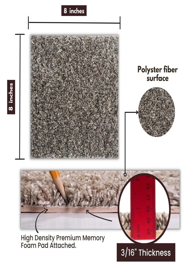 SMART SQUARES THE SIMPLE FLOORING SOLUTION سمارت سكويرز: الحل الأمثل للأرضيات في لمح البصر، بلاط سجاد ناعم سكني 9 بوصة × 9 بوصة، سهل التركيب والإزالة، تركيب سهل يمكنك القيام به بنفسك، مظهر سلس، صنع في الولايات المتحدة الأمريكية (عينة، 783 أيرونسايد) - Image 3