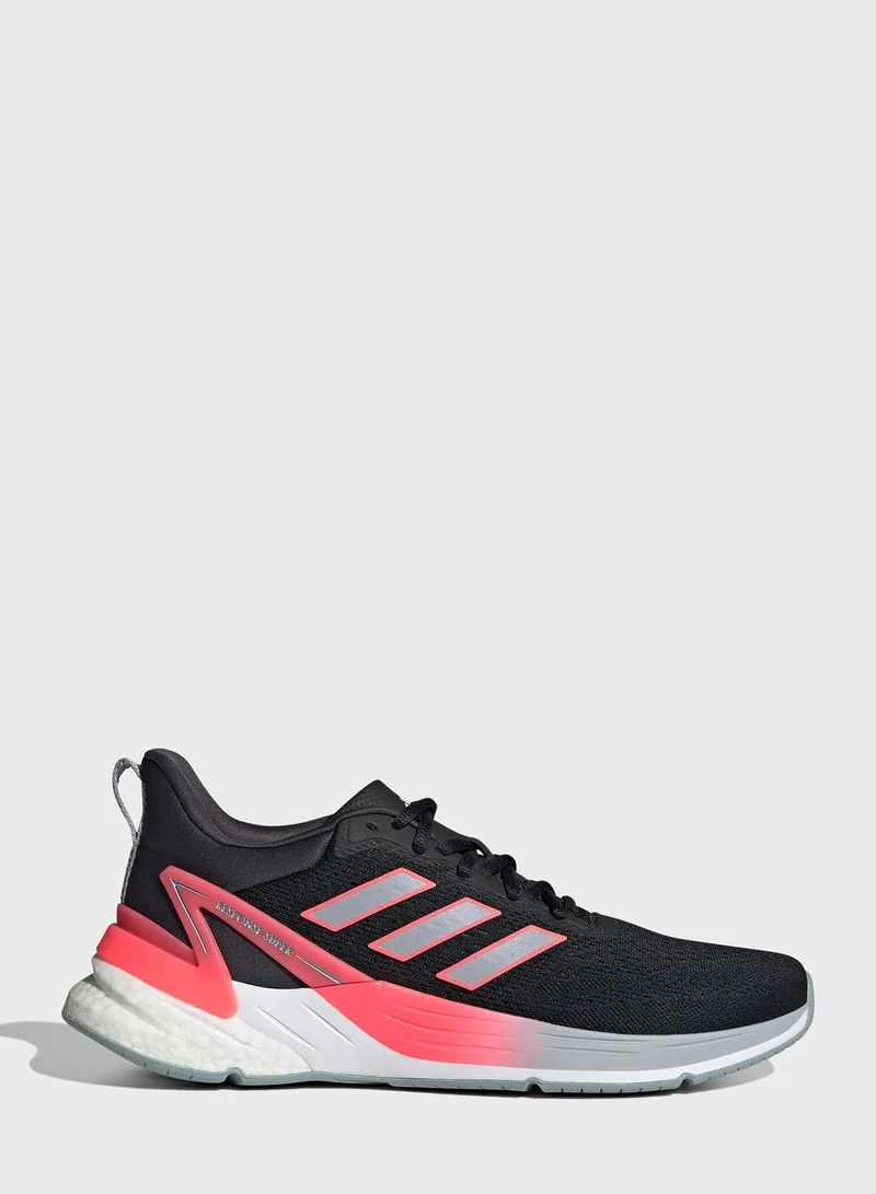 adidas gazelle silver green womens adidas Response 2 Running Shoes - White/Black/Iron Metallic main image 0