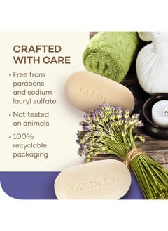 Yardley Yardley London English Lavender with Essential Oils Soap Bar, 4.0 Ounce (Pack of 2)  - Image 4