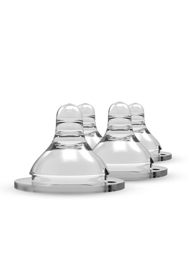 Luvlap Anti Colic Natura Flo Teat;Nipple For Wide Neck Bottle 4Pcs Variable Flow 9M+  - Image 1