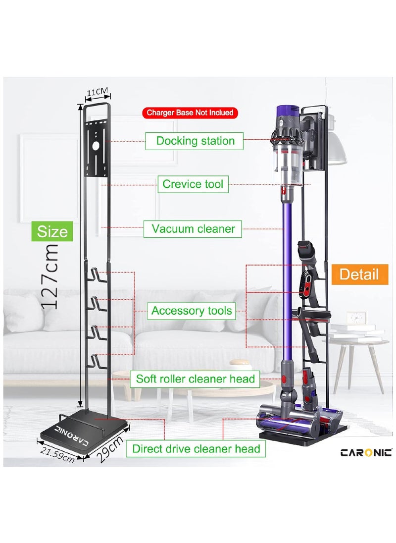CARONIC Vacuum Cleaner Floor Stand Mount Rack For Dyson V15 V11 V10 V8 V7 V6 Dreame T30 T20 V12 V11 V10, 21.59x 29 x 127 Cm  - Image 5