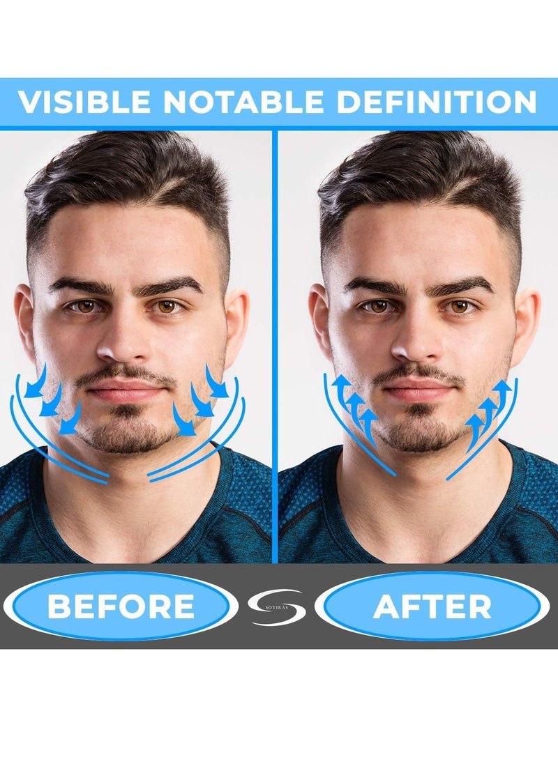 Jaw Exerciser for Men and Women,Jawline Double Chin Reducer Eliminator,Jaw line Exerciser Facial Exerciser,Powerful Jaw Trainer 2Pcs Grey