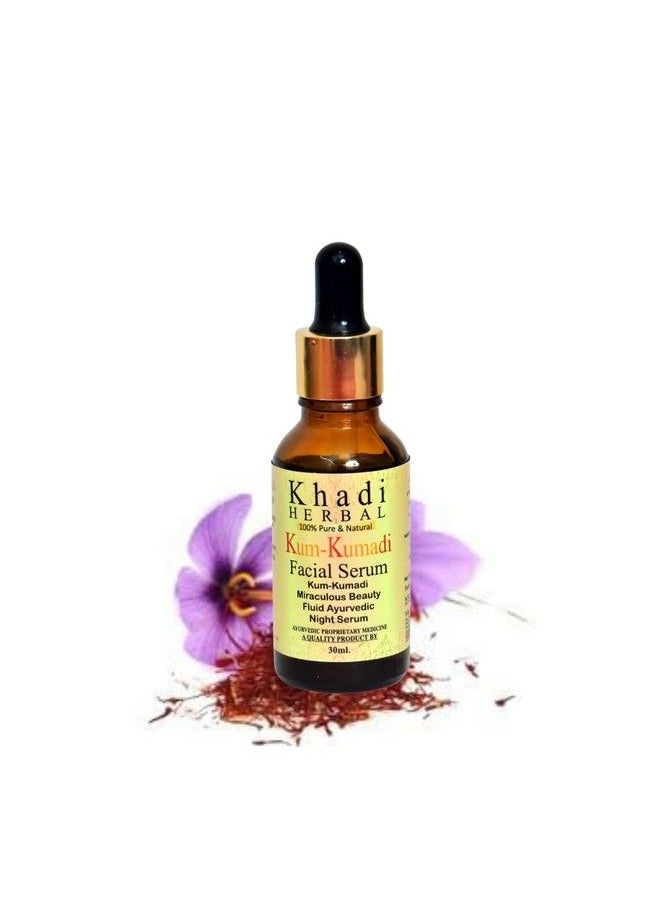 Khadi Herbal - Kumkumadi Face Serum For Miraculous Beauty Fluid Ayurvedic Night Serum 100% Natural Pack Of 2 (60Ml) - Image 1