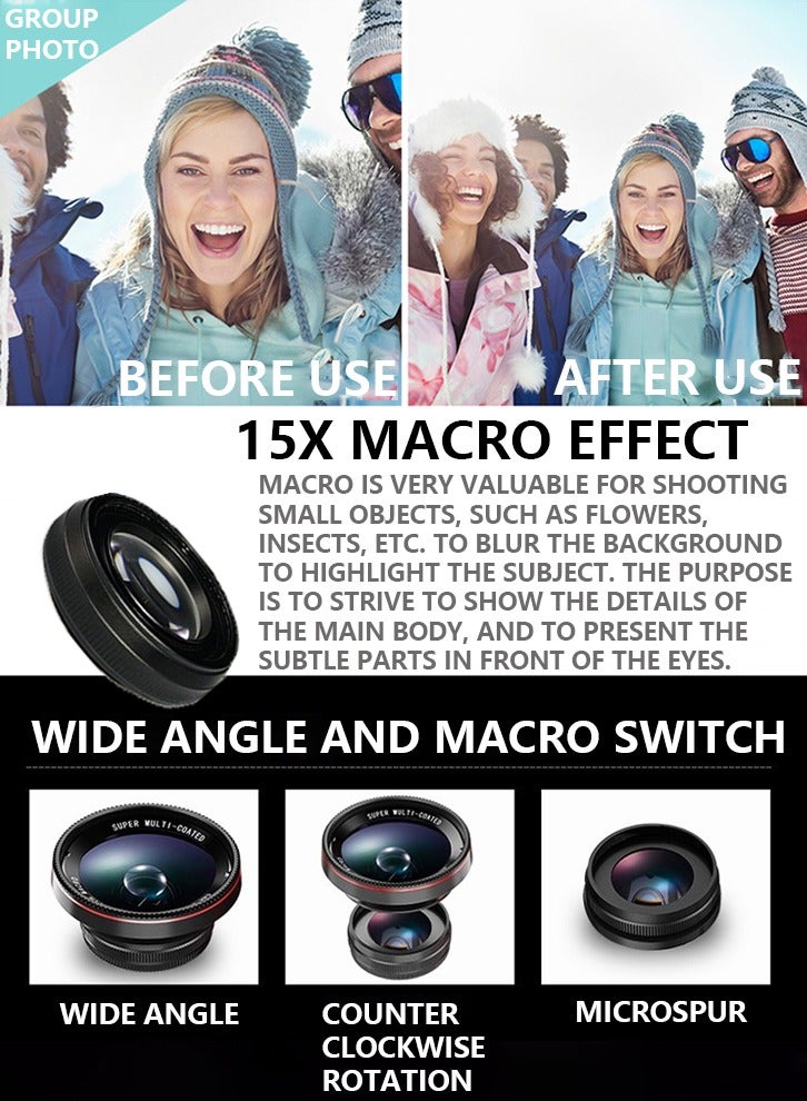 Mobile phone rear camera magnifying glass, lens clip  - Image 4