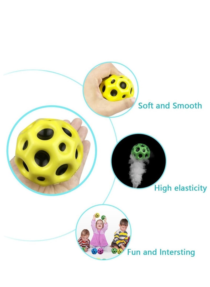 3pcs Space Ball Super High Bouncing Space Ball Pop Bouncing Ball Helps Improve Hand-Eye Coordination Astro Jump Ball Moon Ball for Kids